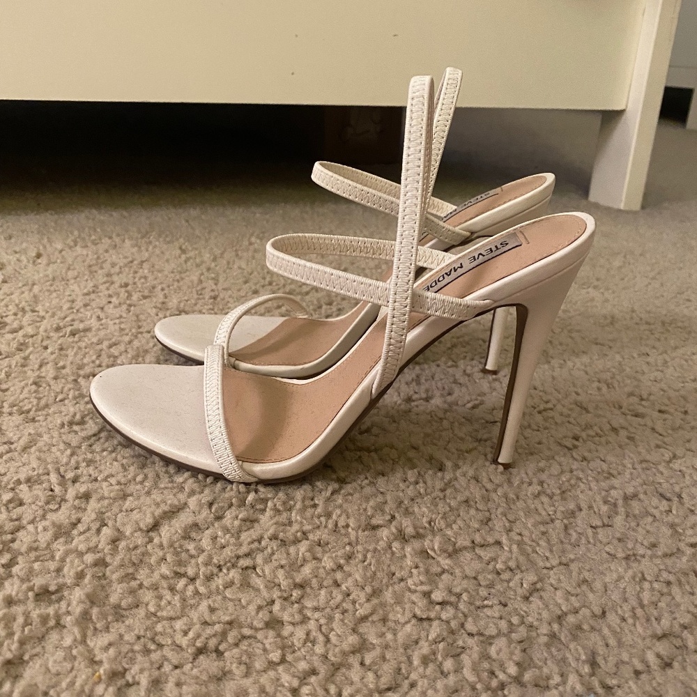 White Steve Madden Gabriella Heels